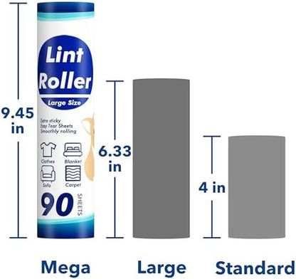 Large Lint Roller Refill, 9.45'' Extra Width, 360 Sheets - Image 2