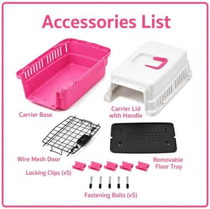 20-Inch Pink Hard Shell Pet Carrier - Image 4