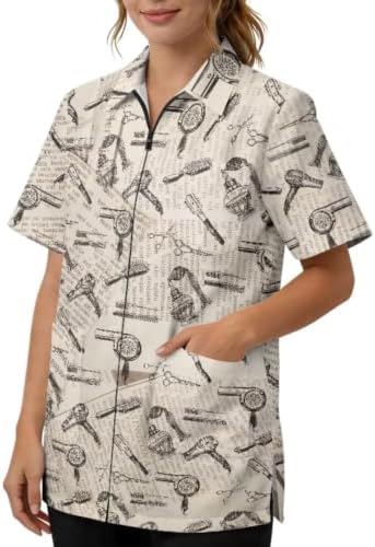 Funny Print Barber Jackets & Smocks by Hdjxbdhsv