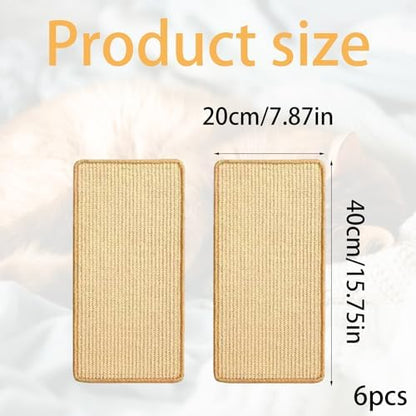 6 Pcs Cat Scratcher Mat, Sisal Cat Scratching Pad Scratch Mat - Image 2