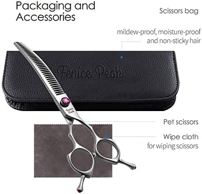 8.0‘’ Curved Chunker Dog Grooming Scissors - Image 6