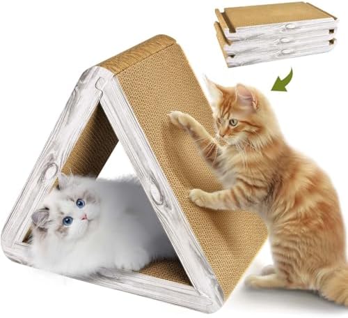 Foldable Cat Scratching Board Triangle Scratcher Cardboard Cat Scratch Pad 6 by Unknown