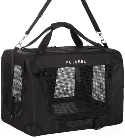 Large Cat Carrier, Portable Soft Sided Road Car Carrier, by Petseek