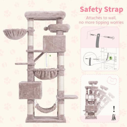Heybly Cat Tree, 71-Inch-Tall Tower - Image 6