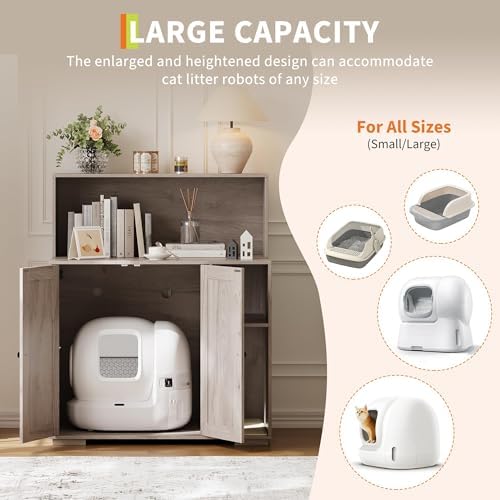 Garvee Dog-Proof Large Cat Litter Box Enclosure - Image 6