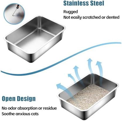 Stainless Steel Cat Litter Box - Image 6