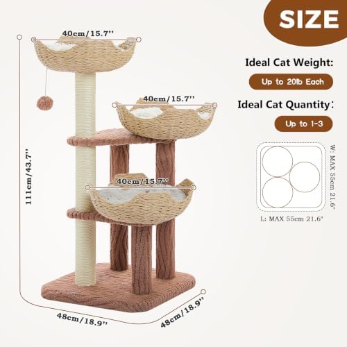 PAWZ Road Modern Cat Tree with Baskets - Image 3