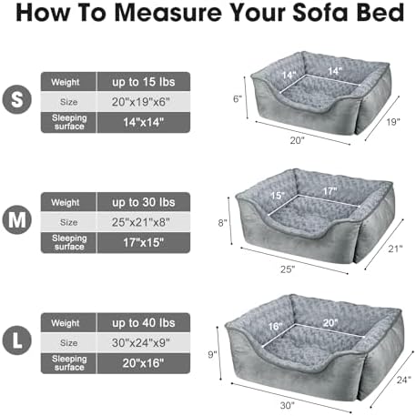 JOEJOY Rectangle Dog Bed for Large Medium Small Dogs - Image 4