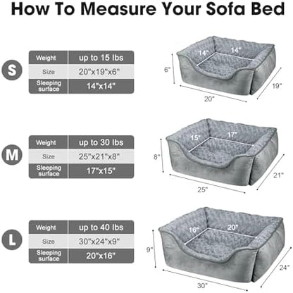 JOEJOY Rectangle Dog Bed for Large Medium Small Dogs - Image 4