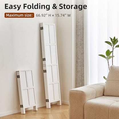 4 Panel Room Divider, 2-in-1 Detachable Privacy Screen - Image 6