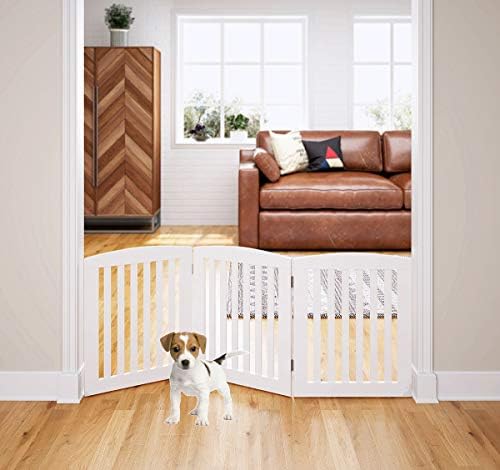 PAWLAND Wooden Freestanding Foldable Pet Gate - Image 2