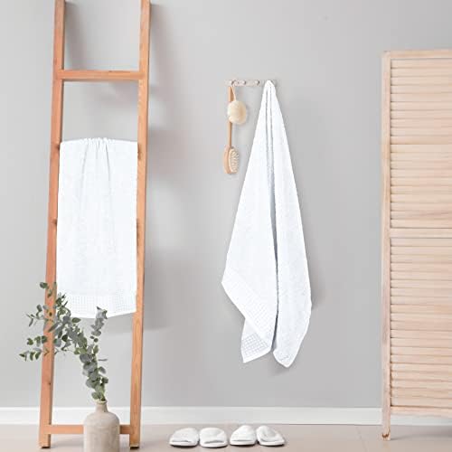 GLAMBURG 100% Cotton 2 Pack Oversized Bath Towel Set 28x55 Inches, Ultra Soft - Image 4