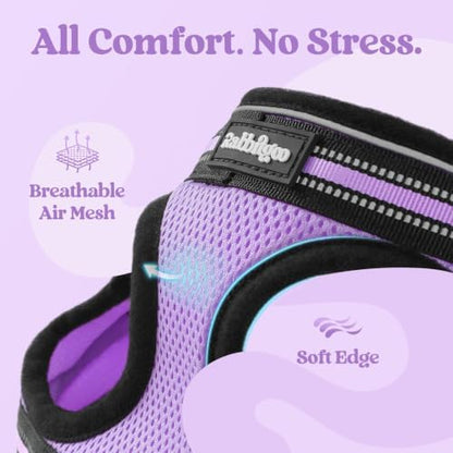 rabbitgoo Cat Harness and Leash Set, Step-in Soft Vest, Light Purple - Image 7