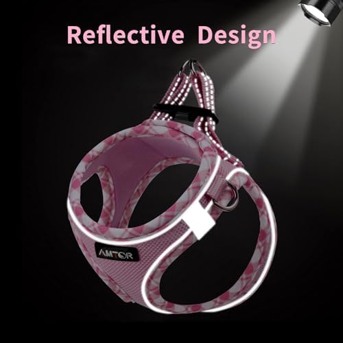 AMTOR Small Dog Harness with Leash Set, No Escape Easy Walk Puppy Harnesses - Image 3