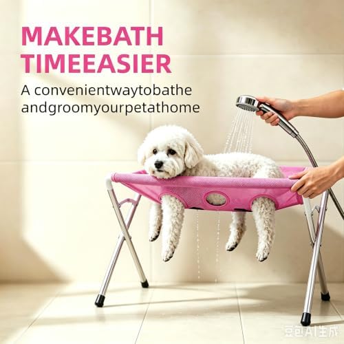 Pet Grooming Hammock for Dog&Cat, Foldable Pet Bathing - Image 2