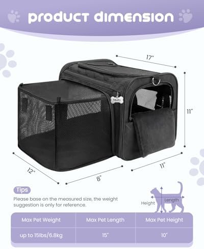 MIDOG Soft Cat Carrier Airline Approved, Expandable - Image 5