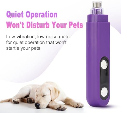Geevorks Pet Nail Grinder, 5 Speed Electric Rechargeable Quiet Nail Trimmer - Image 2