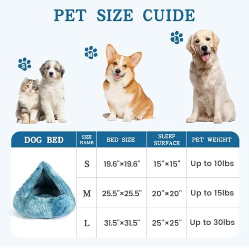 NOYAL Calming Donut Dog Bed, Hooded Cave - Image 5