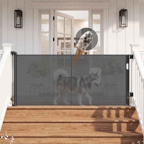GRENFU Reinforced 71" Wide Retractable Baby Gates, Prevent Crawling Under by BabyPetProofingProducts