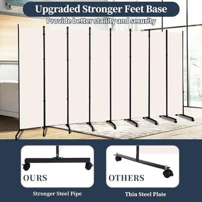 Room Divider 6 Panel-176''Wide Folding Privacy Screen, Large Partition Wall - Image 3