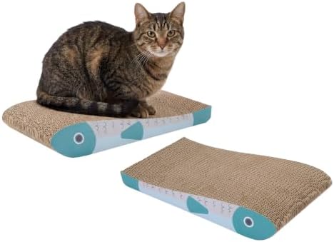 Kitty City 2‑Pack Fish Corrugate Cat Scratcher Pads by KittyCity