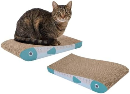 Kitty City 2‑Pack Fish Corrugate Cat Scratcher Pads by KittyCity