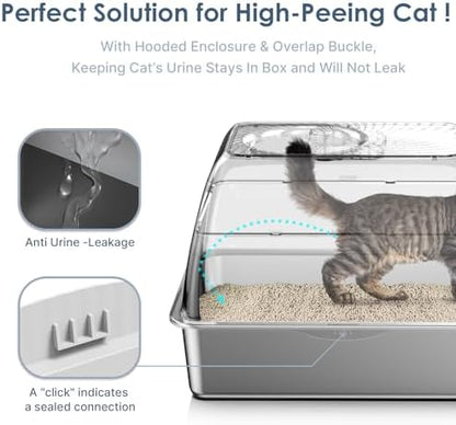 SuzziPaws Stainless Steel Litter Box Top-Entry Dog-Proof - Image 6
