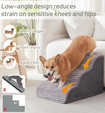 Laojin Balhen Dog Stairs for Small Dogs and Cats 18" H, High Density Support - Image 3