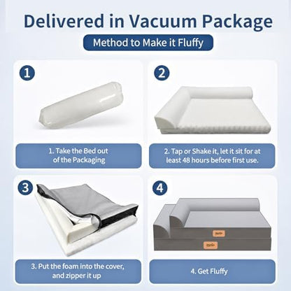 Cooling Orthopedic Dog Bed for Large Dogs, Memory Foam Pet Bed - Image 5