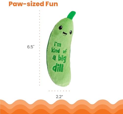 Catstages Crunchy Pickle Kicker Chew Cat Toy, Catnip & Dental Mesh - Image 6