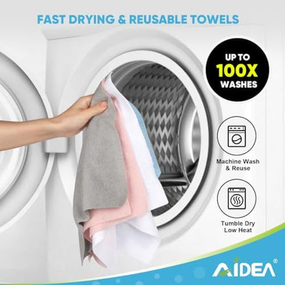 AIDEA Microfiber Cleaning Cloth Roll 165 Sheets 3 Roll, Paper Towels 11"x9" - Image 6