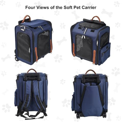 EliteField Deluxe Rolling Backpack Dog & Cat Carrier - Image 3