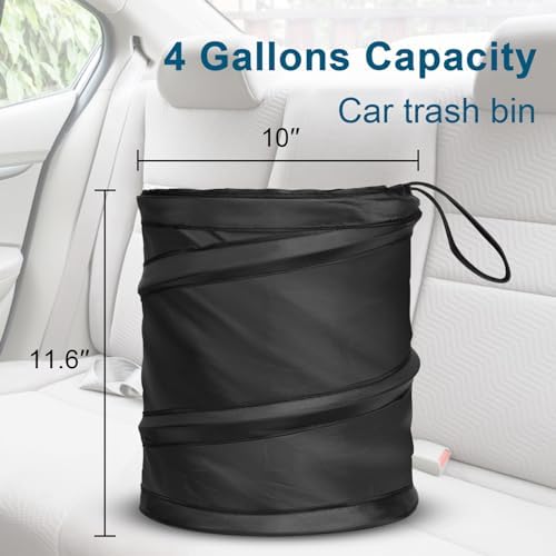 Car Trash Can, 4 Gallons Garbage Can, Collapsible Pop-Up Trash Bin - Image 3