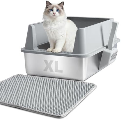 XL Stainless Steel Litter Box by Nyutu