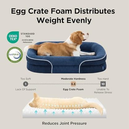 Bedsure 360°Oval Bolster Orthopedic Dog Bed Medium Size Dog - Image 4