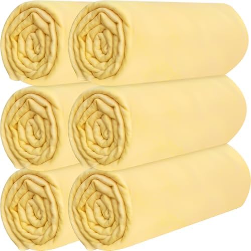 6 Pack Shammy Cloth for Car Drying 26”x17”, Absorbent Chamois Towel for Car by Unknown