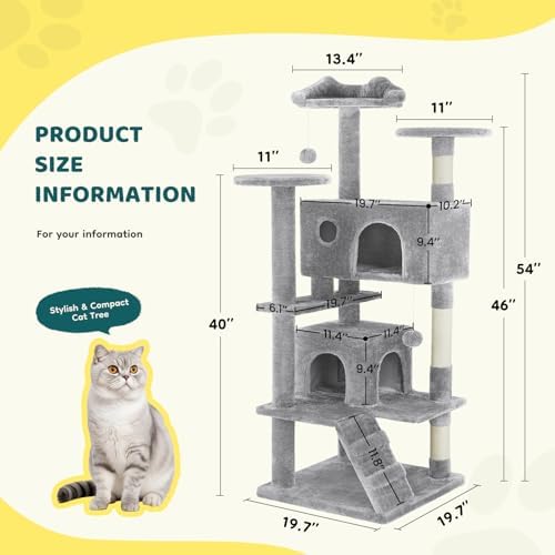 DUMOS 54 Inch Cat Tree Tower - Image 6