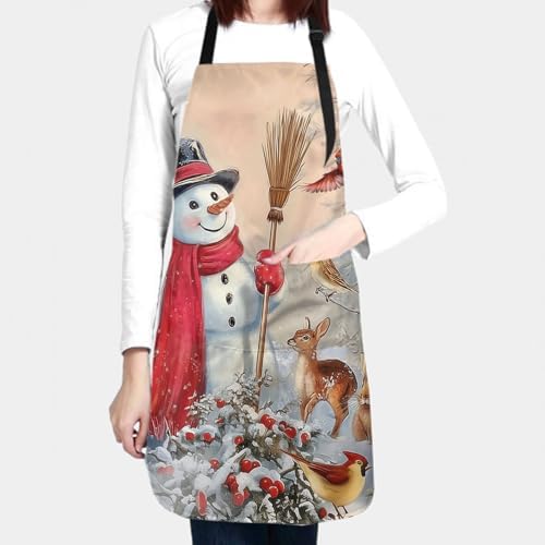 Sweetshow Cute Dog Apron with 2 Pockets and Adjustable Neck Waterproof Kitchen - Image 3