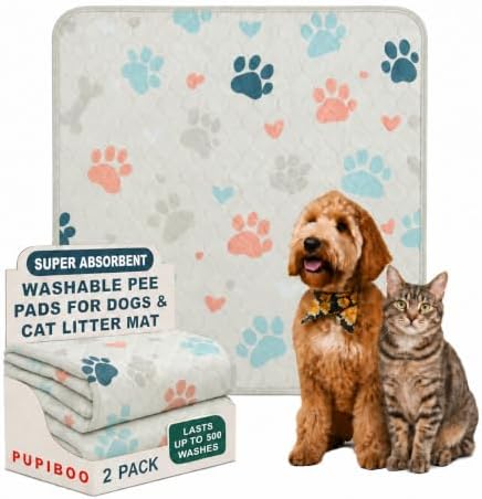PUPIBOO Washable Pee Pads for Dogs and Cats by PUPIBOO