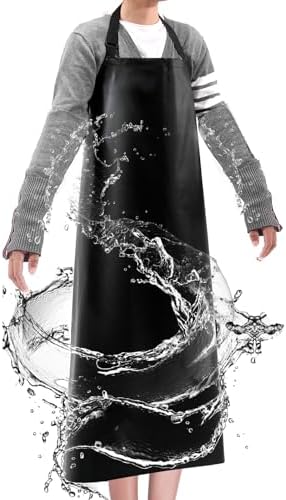 Waterproof Apron 43in PU Leather Heavy Duty by Unknown
