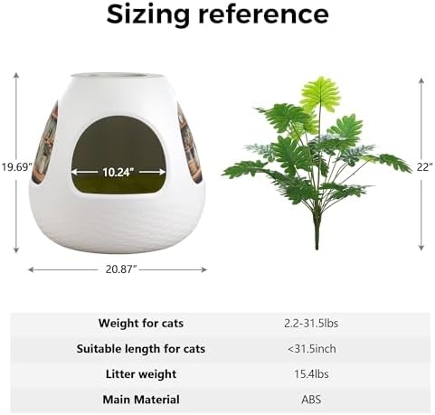 Eggloa6 Plant Litter Box, Hidden Cat Litter Box - Image 7