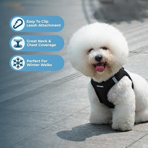 Voyager Step-in Plush Dog Vest Harness -Black Plush - Image 5