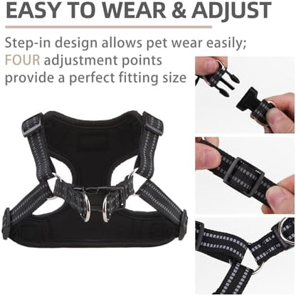 PUPTECK Dog Harness and Leash Set Medium Sized, Step in No Pull Adjustable - Image 3