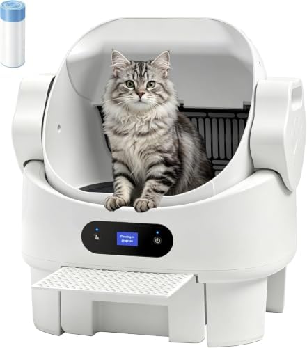 Automatic Cat Litter Box, Self Cleaning, Safety Sensors by KISENG