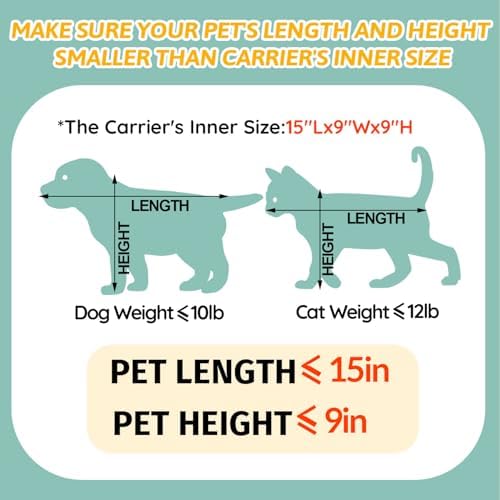 Petskd Small Pet Carrier 18" L x 11" W x 11" H Airline Approved - Image 4