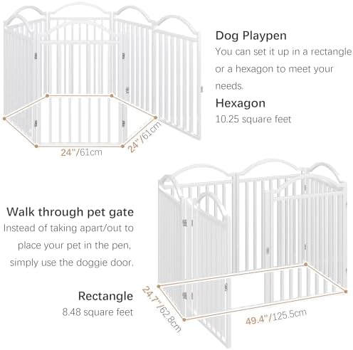 BHG Metal No-Assembly Freestanding Dog Gate - Image 5