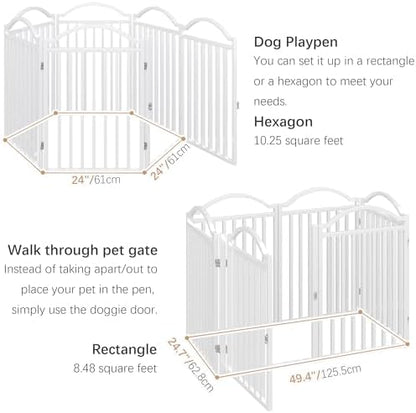 BHG Metal No-Assembly Freestanding Dog Gate - Image 5