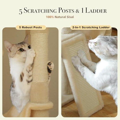PAWZ Road Floor to Ceiling Cat Tree, 85–112" Tall Cat Tower - Image 7