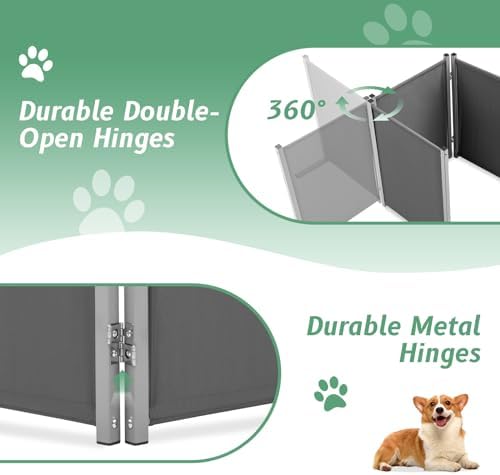 RANTILA 4 Panel Indoor Foldable Dog Fence Freestanding Dog Gate - Image 3