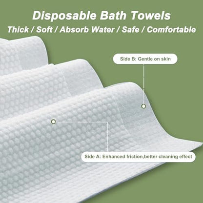 Disposable Bath Towels, 20 Pack 55" x 27.5" Ultra Soft, Quick Dry Disposable - Image 5